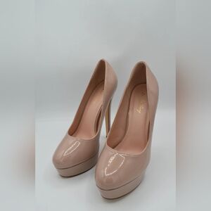 Elegant Nude Platform Heels